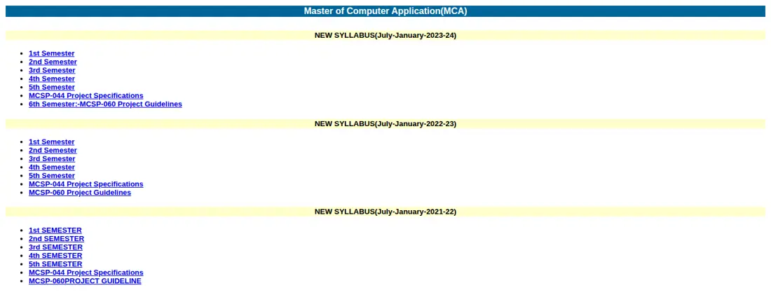 IGNOU official portal: Untitled Document
